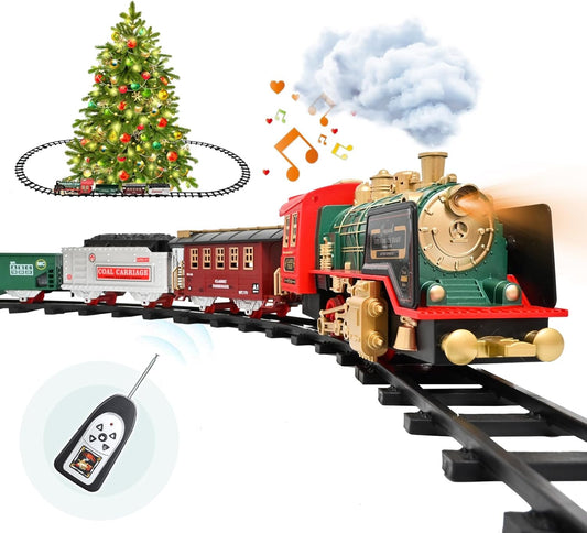 juego de tren eléctrico de Navidad