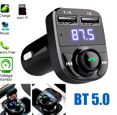 Cargador de coche inalámbrico Bluetooth transmisor FM